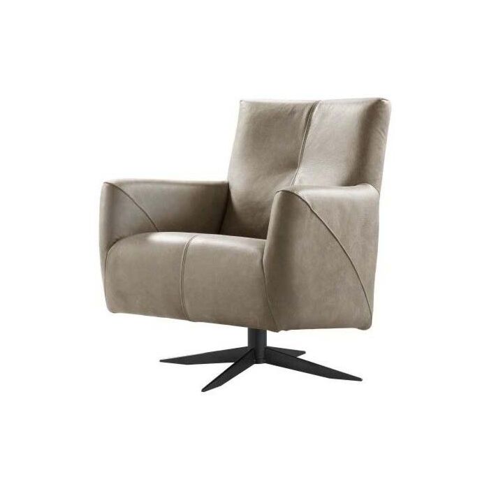 Draaifauteuil Minervo taupe leer