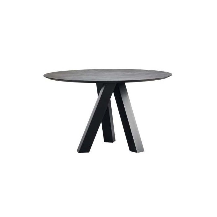 Eettafel Canarias rond HPL zwart ø130cm