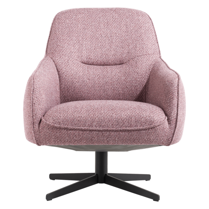 XOOON Fauteuil Oviedo Lage Rug Roze