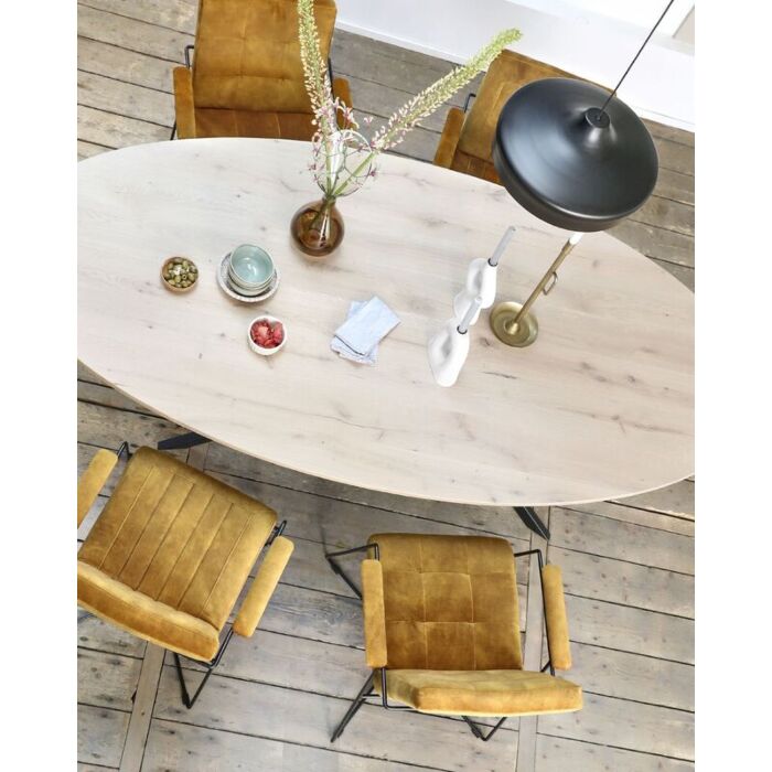 Eettafel Podavi ovaal eikenhout 240x120cm