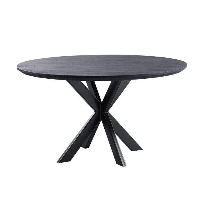 Eettafel Gardo rond eikenhout zwart ø140cm