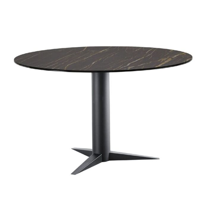 Eettafel Ranara Rond Keramiek Zwart ø130 Cm