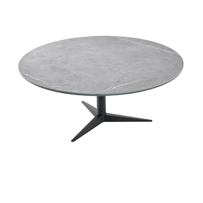 Salontafel Ranara keramiek grijs ø90cm