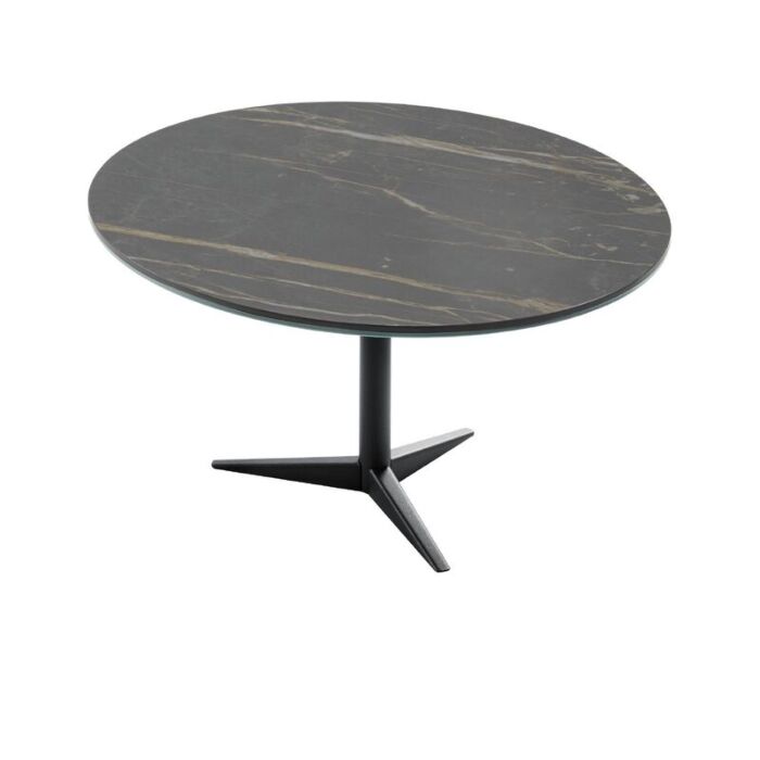 Salontafel Ranara keramiek zwart ø58cm