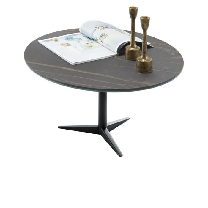 Salontafel Ranara keramiek zwart ø58cm