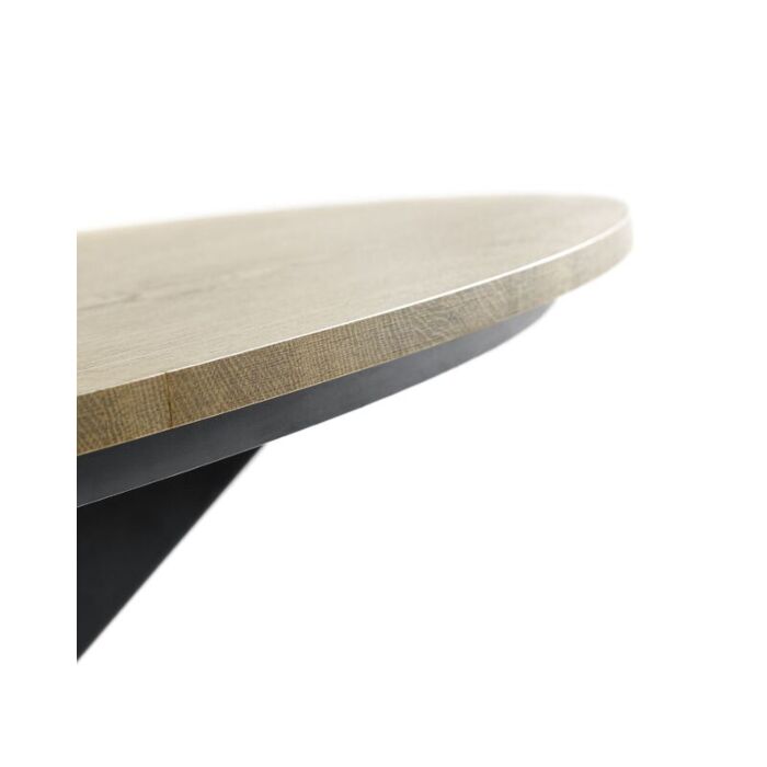 Eettafel Larente ovaal bruin/metaal 220x120cm