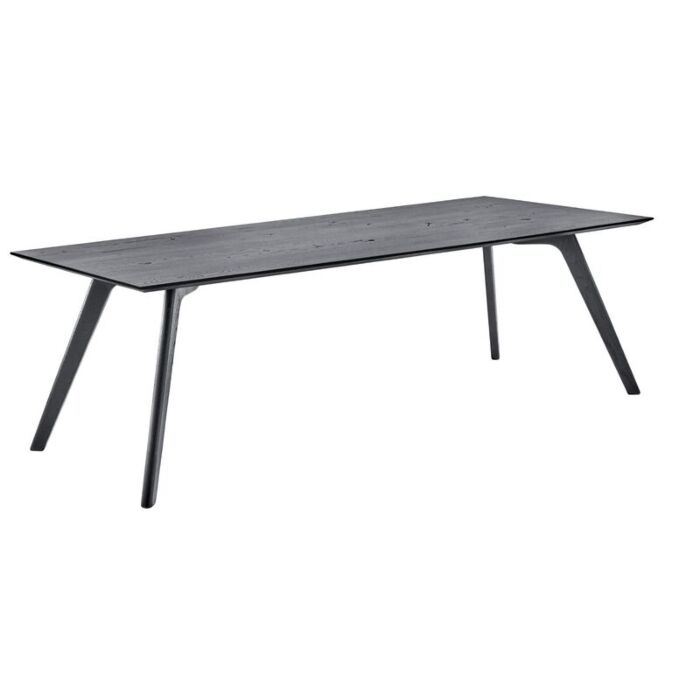 Eettafel Nemaro rechthoek Eiken zwart 240x100cm