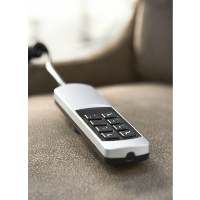 Relaxfauteuil Lerira met sta-op XS microleder bruin
