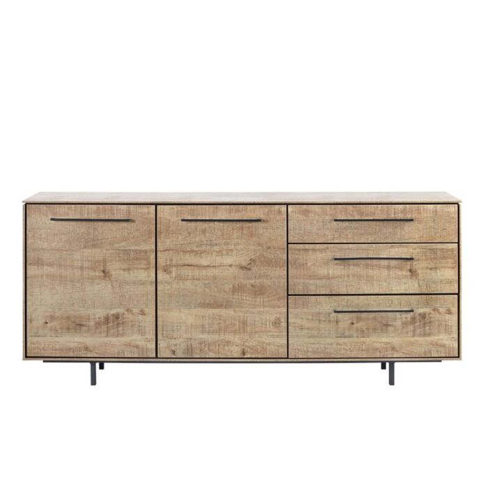 Dressoir Rianta houtstructuur/metaal
