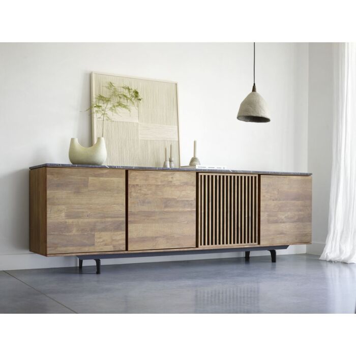 Dressoir Sirione HPL zebra marmer old teak