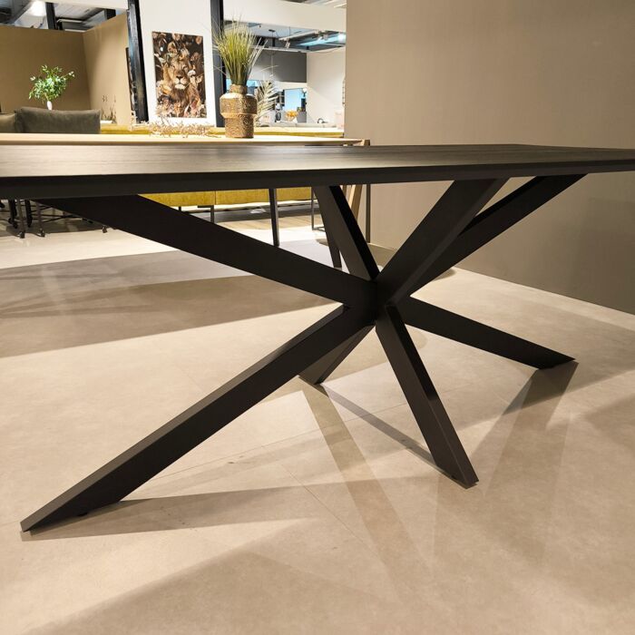 INHOUSE Eettafel Selectio rechthoek eiken zwart 220x100cm