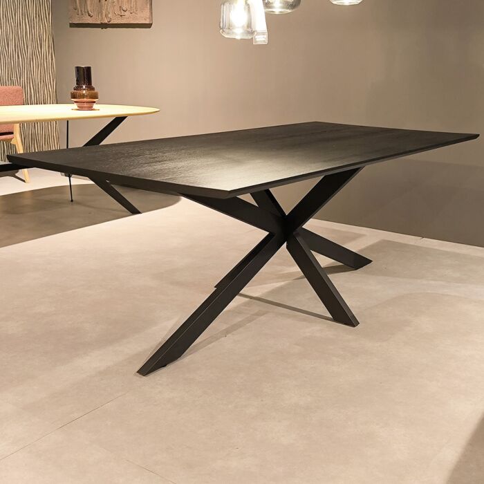 INHOUSE Eettafel Selectio rechthoek eiken zwart 220x100cm