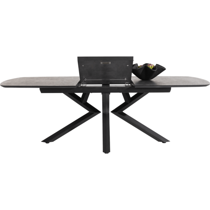 Uitschuiftafel Masura Ovaal 180(+60)x110 Cm Antraciet