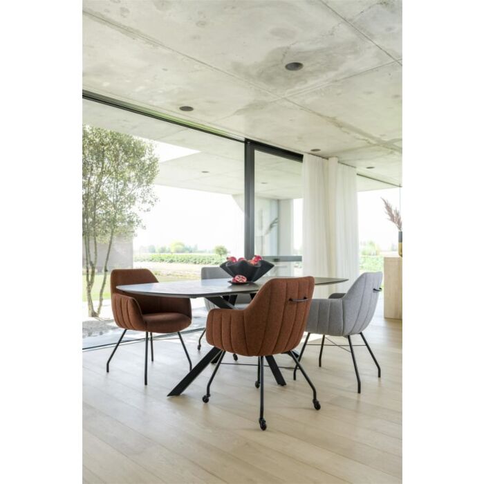 Eetkamertafel Masura Ovaal 200x105 Cm Roest