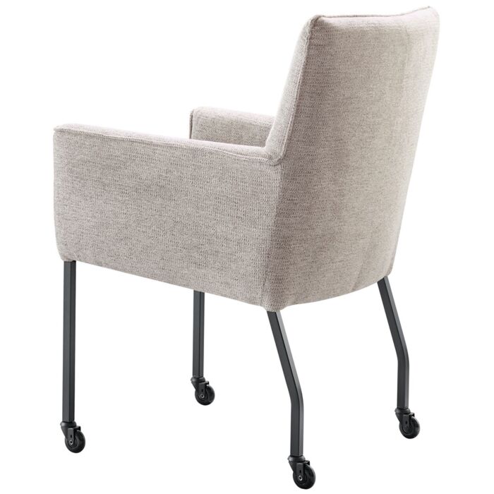 Armstoel Mianta Beige Met Wielen