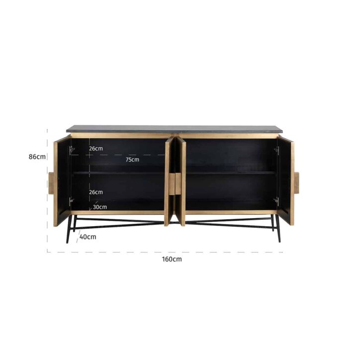 Dressoir Ironville 4-deuren