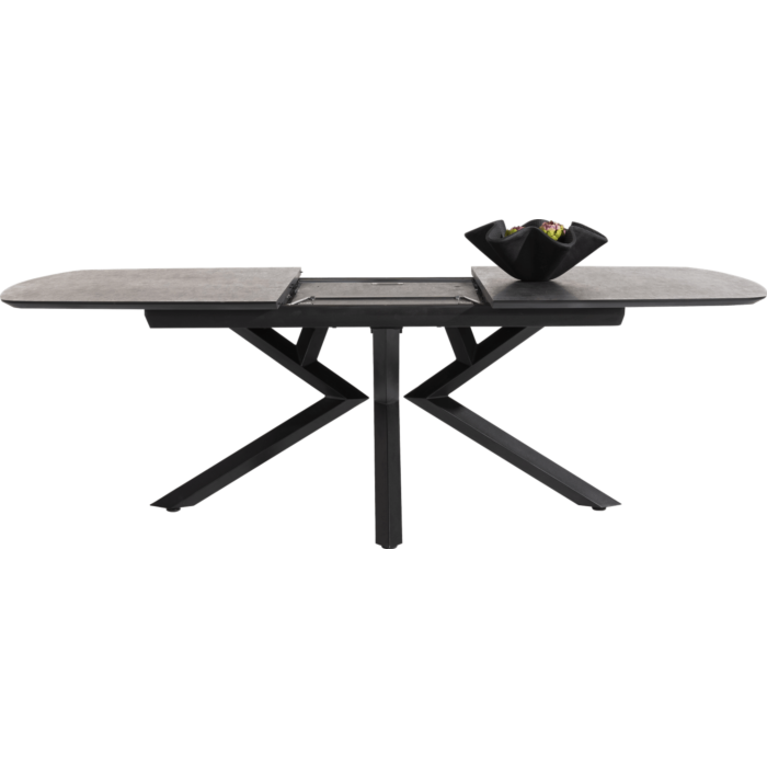 Uitschuiftafel Masura Ovaal 180(+60)x110 Cm Antraciet