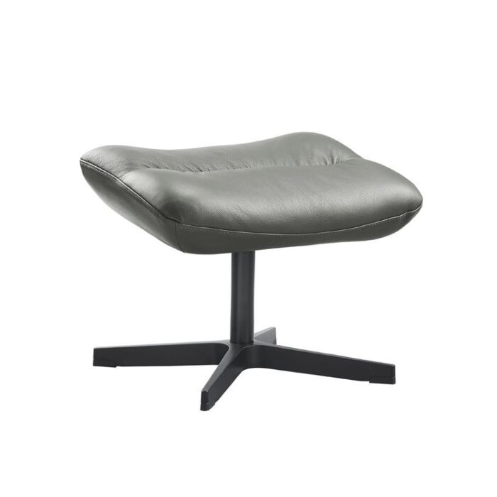Hocker Leanti grijs leer