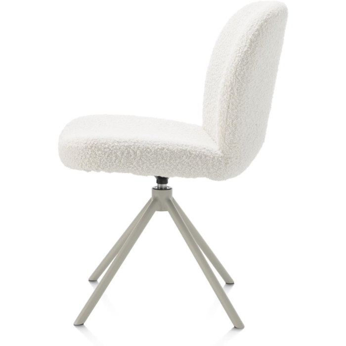 Eetkamerstoel Jaxon Silk Grey Frame Ivoor