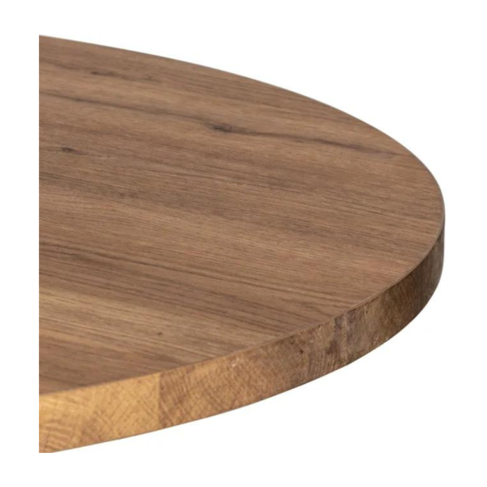 Brest Bistrotafel Vintage Oak D80cm - Goud