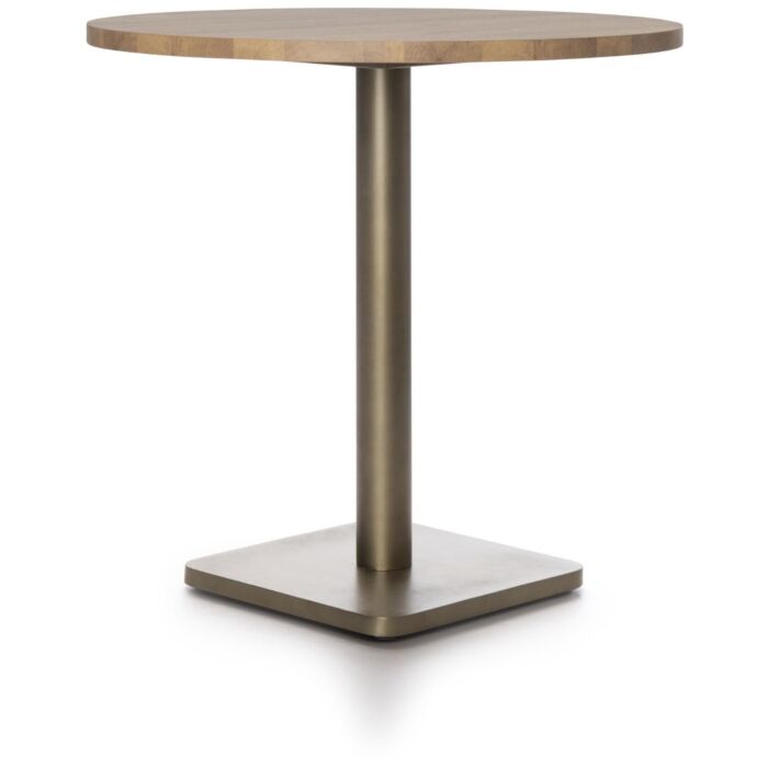 Brest Bistrotafel Vintage Oak D80cm - Goud