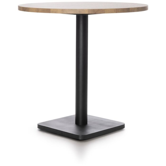 Brest Bistrotafel Vintage Oak D80cm - Zwart