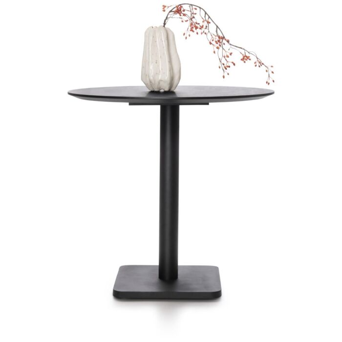 Brest Bistrotafel Stone Anthracite D80cm - Zwart