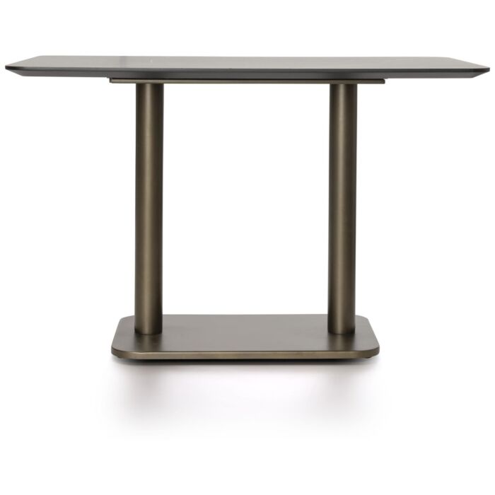 Brest Bistrotafel Marble Light Grey 120X75cm - Goud