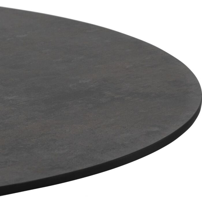Brest Bistrotafel Stone Anthracite D80cm - Goud
