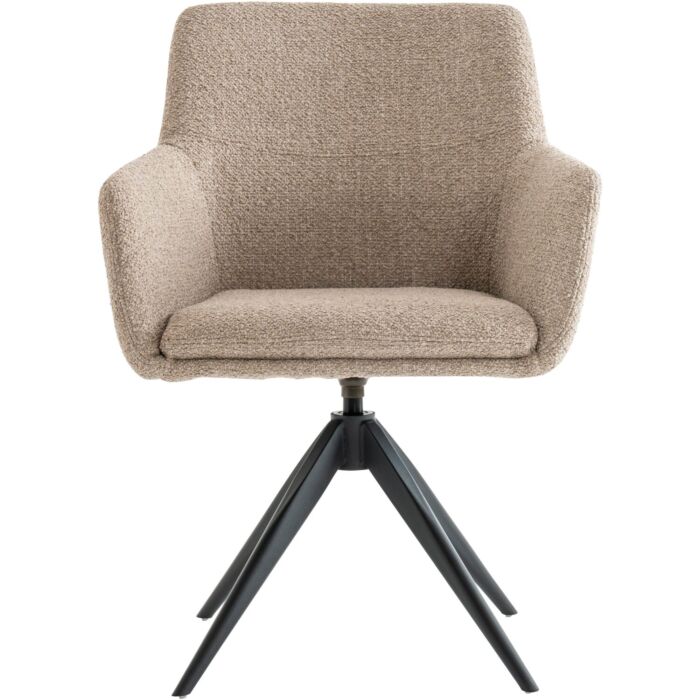 Eetkamerstoel Vinta Beige (metaal zwart)