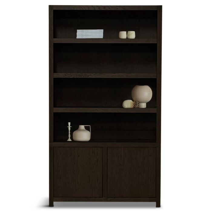 Boekenkast Diamond 4 Vaks 120cm New Brown Eiken