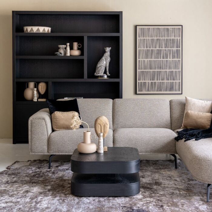 Boekenkast Jewel Zwart 180cm