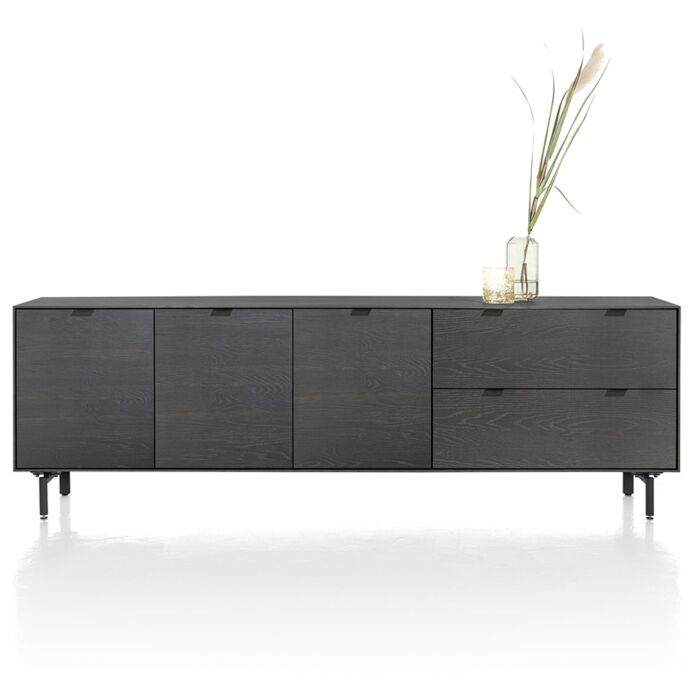 Elements, Dressoir 240 Cm - 3-Deuren + 2-Laden - Onyx