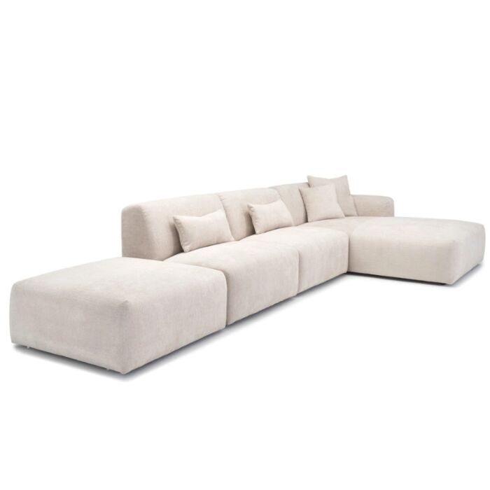 Hoekbank Vento Chaise Longue met Poef