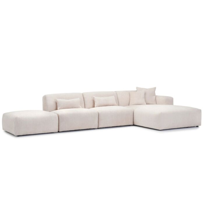 Hoekbank Vento Chaise Longue met Poef
