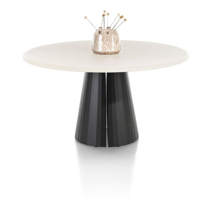 Eetkamertafel Lund Rond 140 Cm Zwart Nebbia