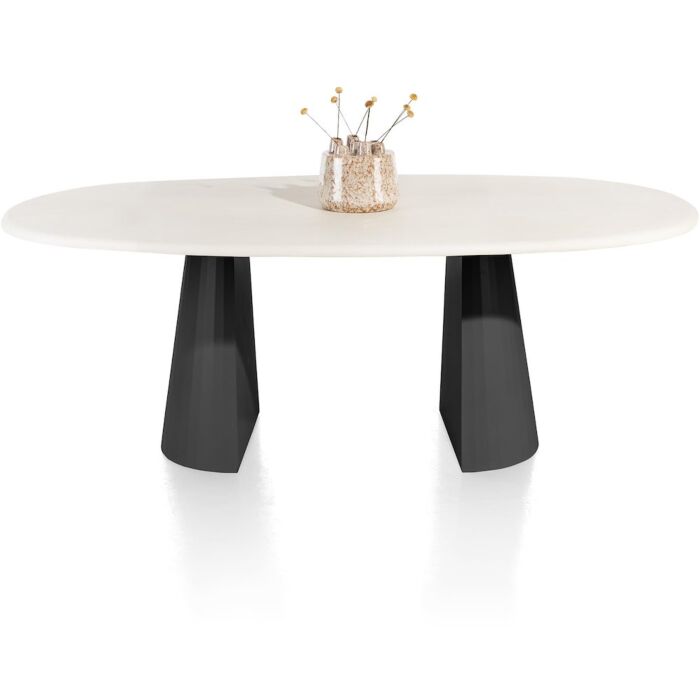 Eetkamertafel Lund Ovaal 210x120 Cm Zwart Nebbia