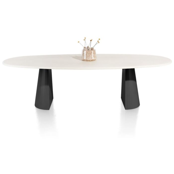 Eetkamertafel Lund Ovaal 270x120 Cm Zwart Nebbia