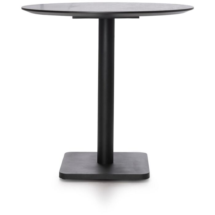 Brest Bistrotafel Stone Anthracite D80cm - Zwart