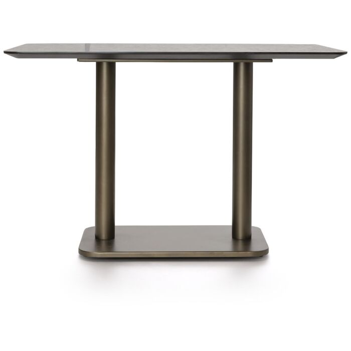 Brest Bistrotafel Stone Anthracite 120X75cm - Goud