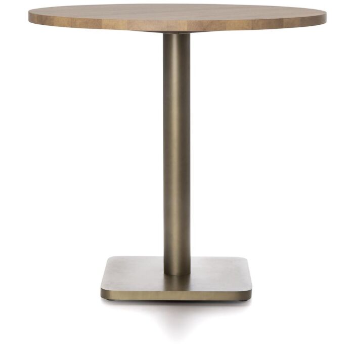 Brest Bistrotafel Vintage Oak D80cm - Goud