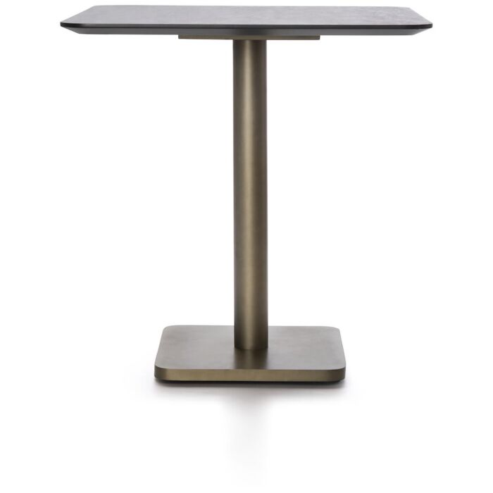 Brest Bistrotafel Stone Anthracite 75X75cm - Goud