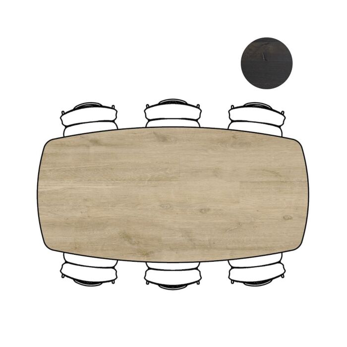 Eetkamertafel Arvada Ovaal 220x110 Cm Natural