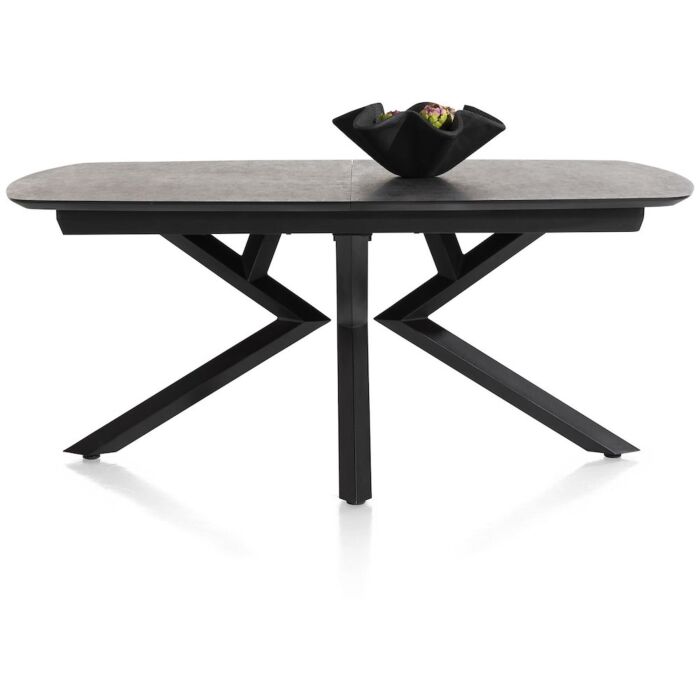Uitschuiftafel Masura Ovaal 180(+60)x110 Cm Antraciet