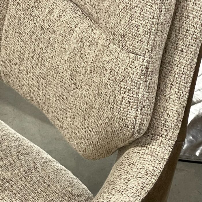 Fauteuil Dragon Naturel Beige/Microleer Bruin 