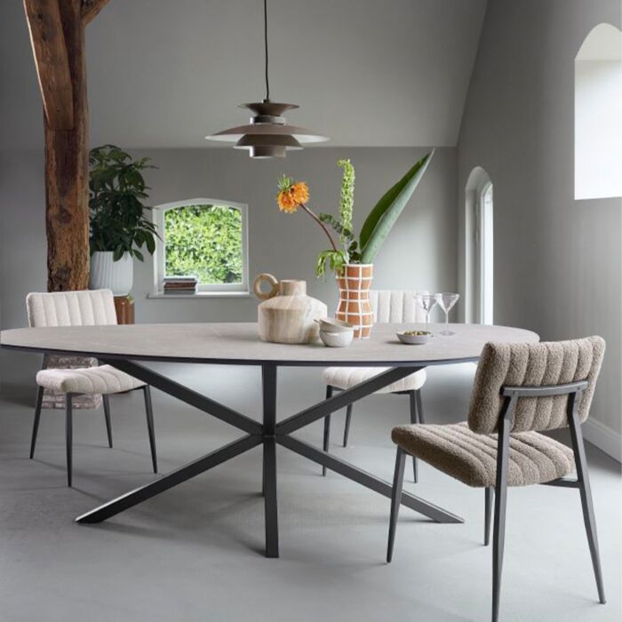 Eettafel Canarias Organisch Kiezel 230cm