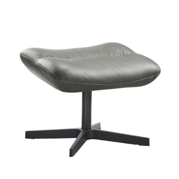 Hocker Leanti grijs leer