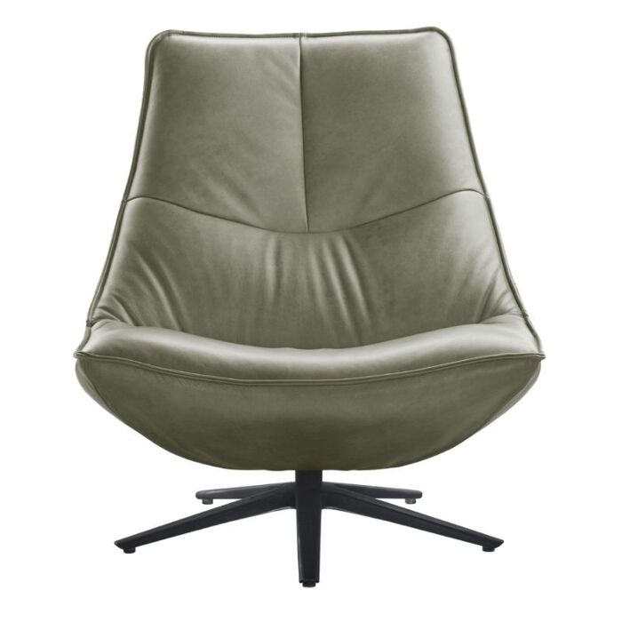 Draaifauteuil Monzone groen leer