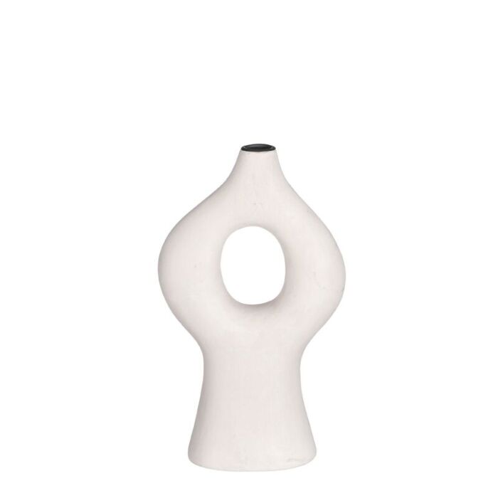 Dago kandelaar wit-l16,5xb8xh35cm