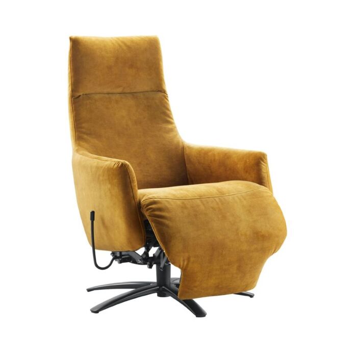 Relaxfauteuil Homara Okergeel Velvet